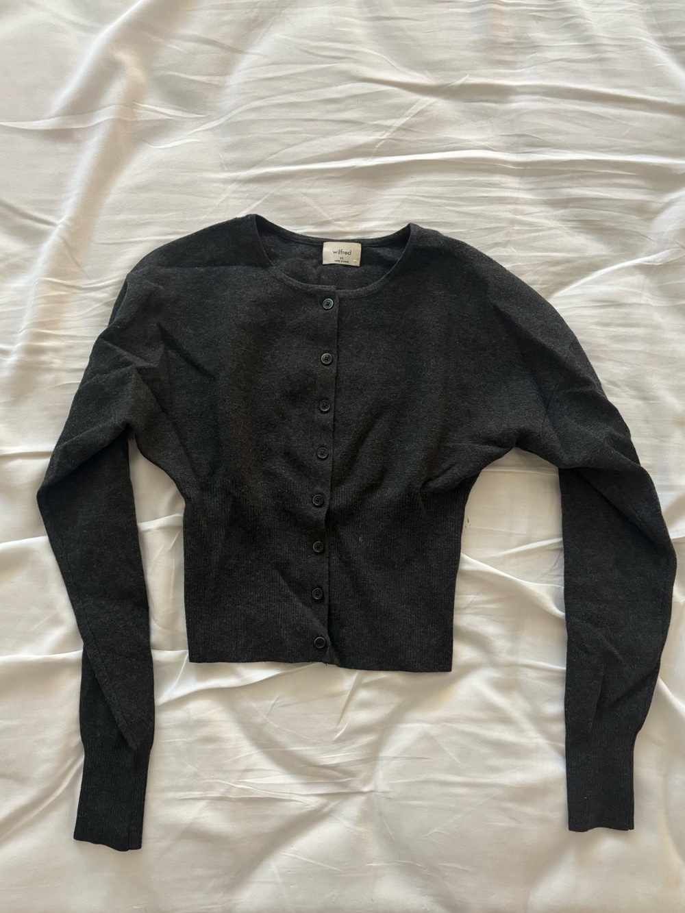 Aritzia Golightly Cardigan Dark Grey